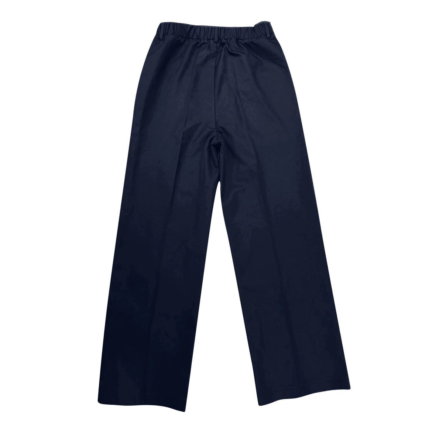 Pantalon blazer minimaliste à taille haute pour femme, coupe droite et fluide.