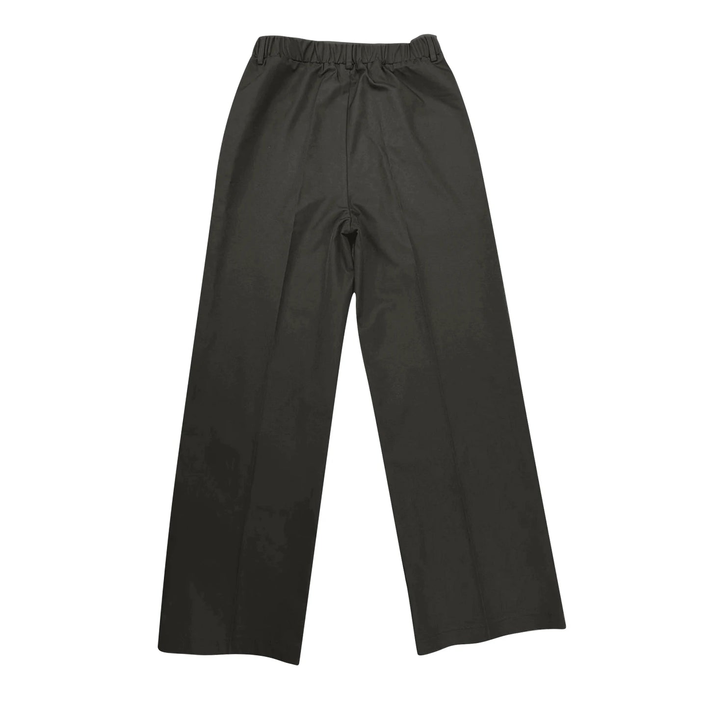 Pantalon blazer minimaliste à taille haute pour femme, coupe droite et fluide.