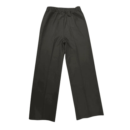 Pantalon blazer minimaliste à taille haute pour femme, coupe droite et fluide.