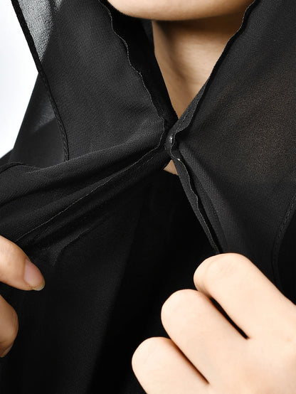 Nouveau hijab instantané en mousseline avec boucle magnétique.