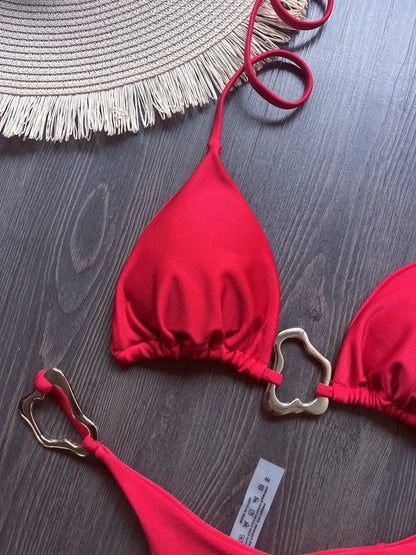 Bikini micro dos nu 2026 pour femme, maillot de bain uni, ensemble bikini string, tenue de plage brésilienne.