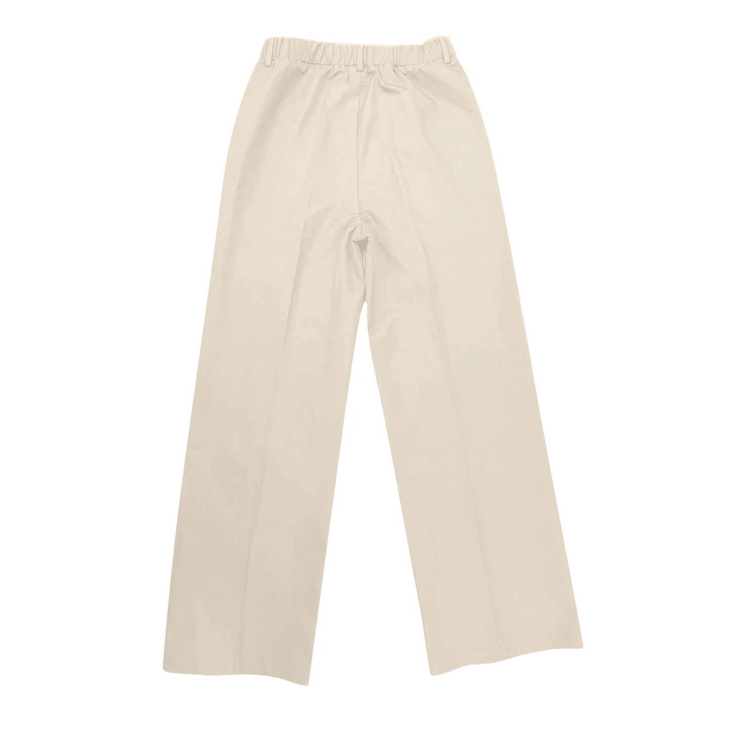 Pantalon blazer minimaliste à taille haute pour femme, coupe droite et fluide.