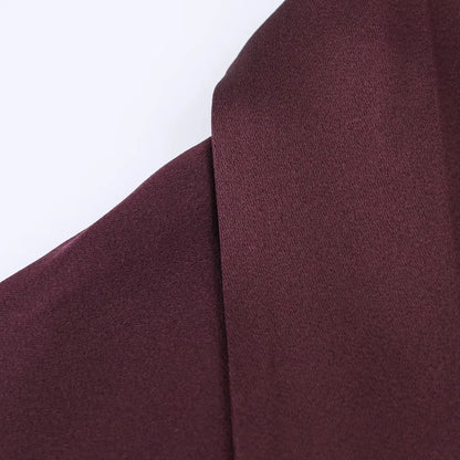 Robe longue élégante unie à col en V et manches longues, Collection printemps 2026. Coupe chic et ajustée.