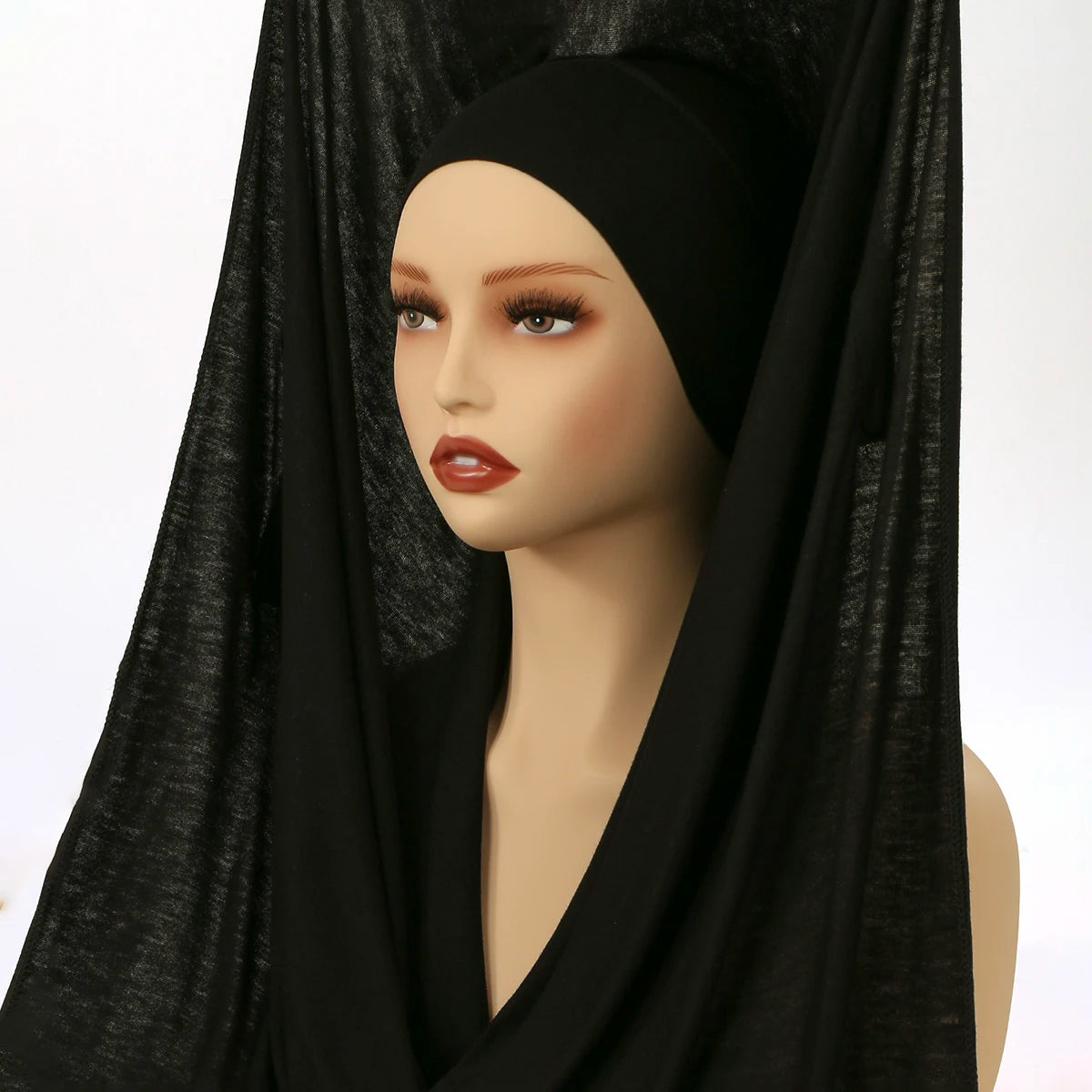 Nouveau hijab instantané en mousseline avec boucle magnétique.