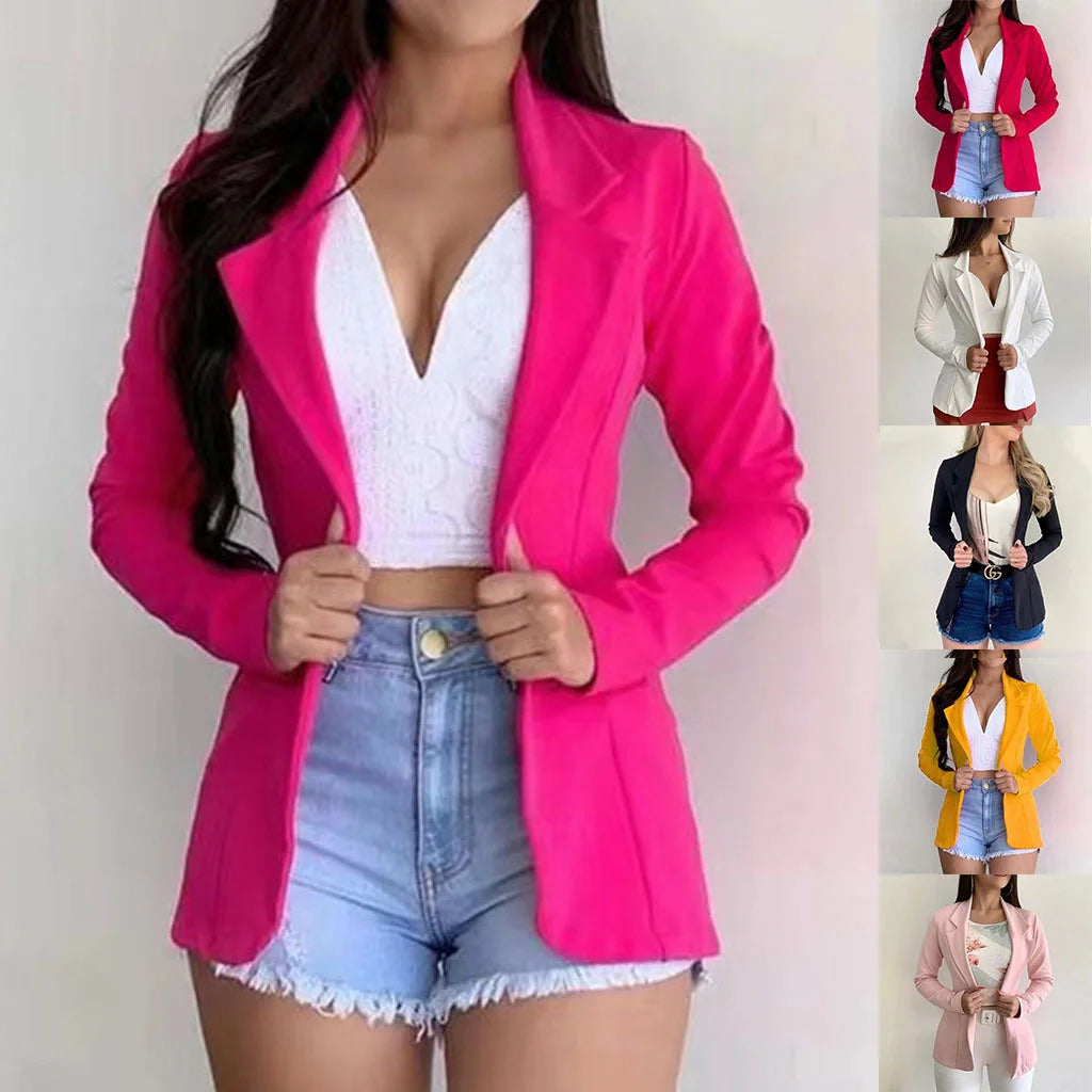 blazer habillé, pour femme, veste à poches, manteau ample