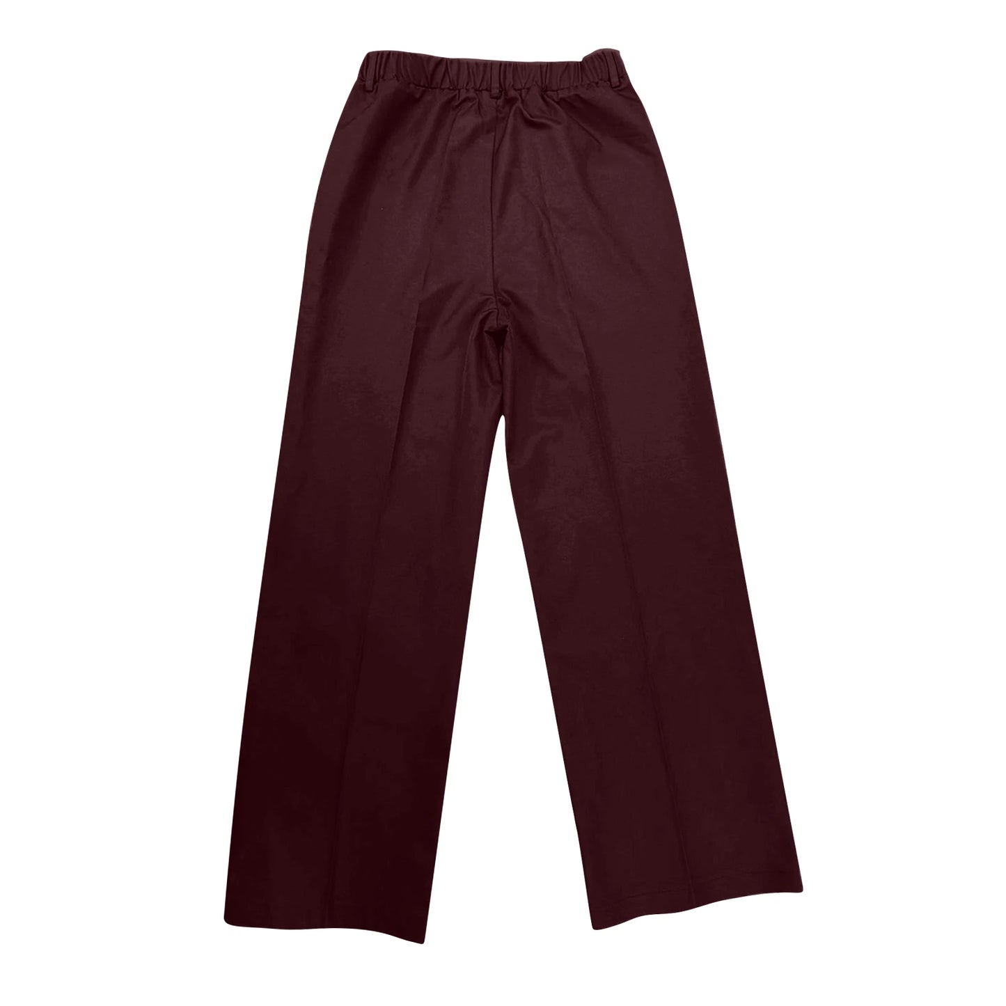 Pantalon blazer minimaliste à taille haute pour femme, coupe droite et fluide.