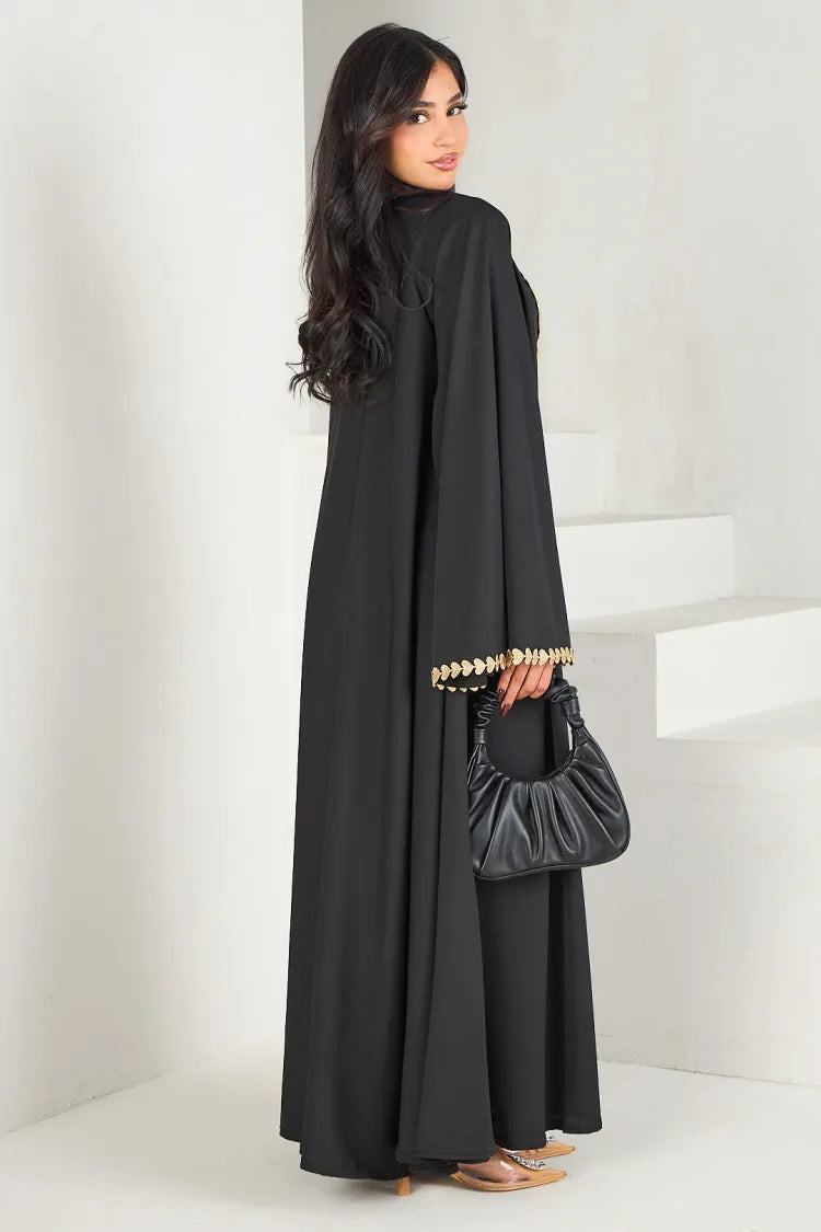 Abaya cardigan pudique pour femme.