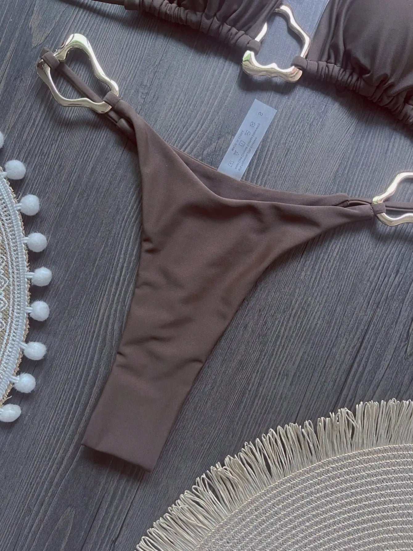 Bikini micro dos nu 2026 pour femme, maillot de bain uni, ensemble bikini string, tenue de plage brésilienne.