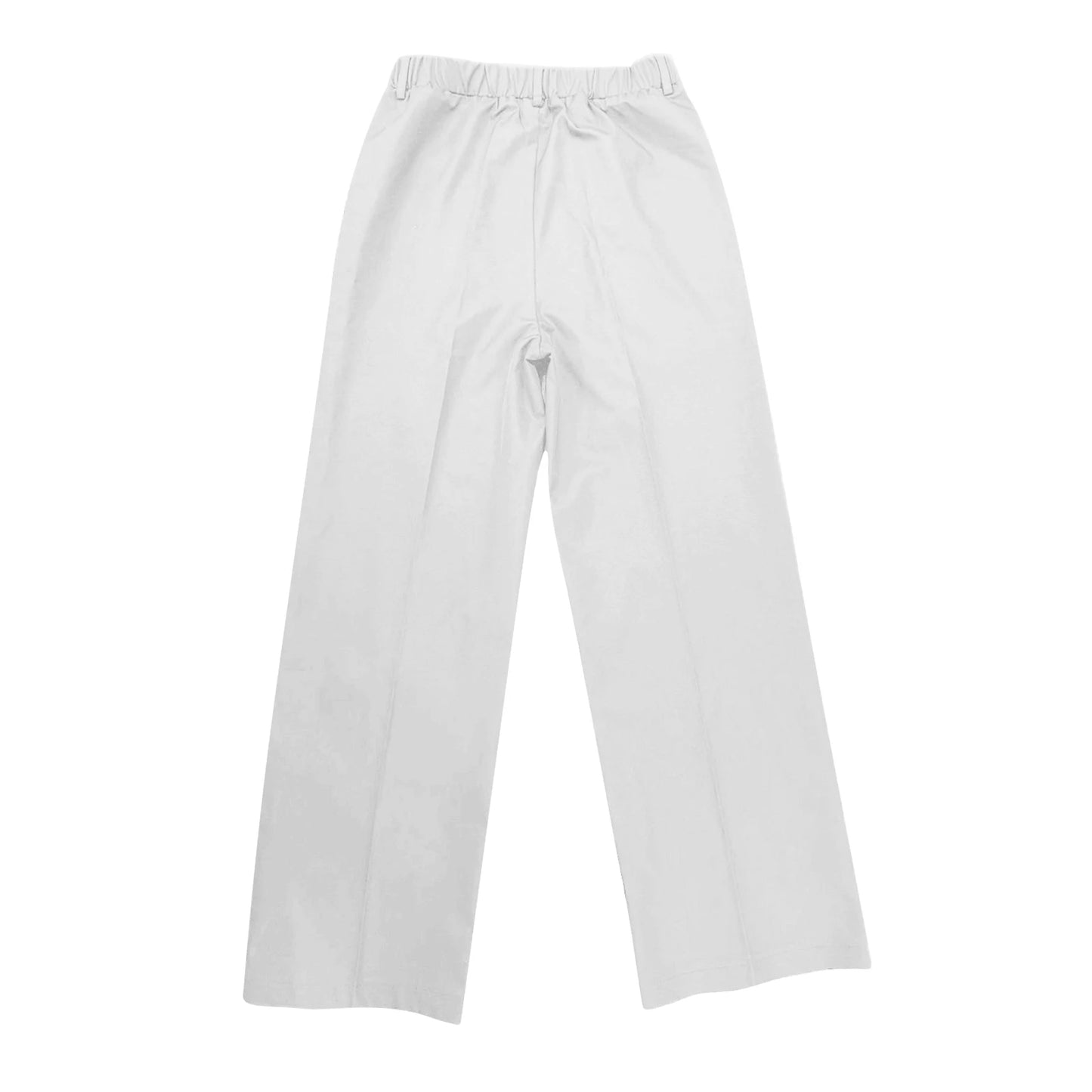 Pantalon blazer minimaliste à taille haute pour femme, coupe droite et fluide.