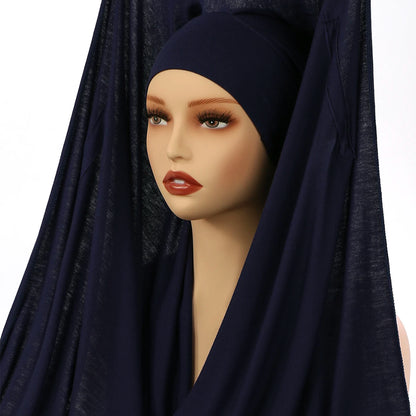 Nouveau hijab instantané en mousseline avec boucle magnétique.