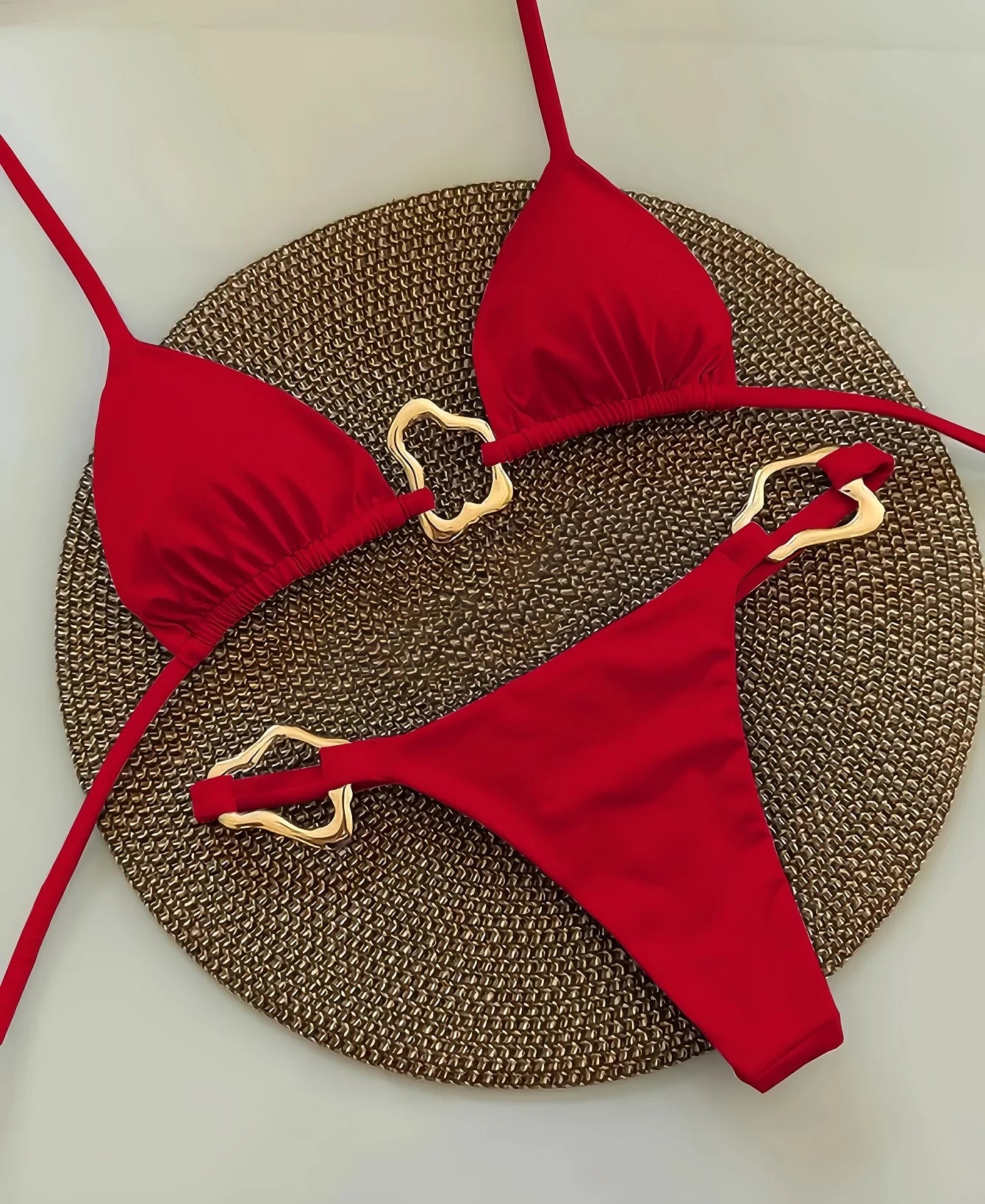 Bikini micro dos nu 2026 pour femme, maillot de bain uni, ensemble bikini string, tenue de plage brésilienne.